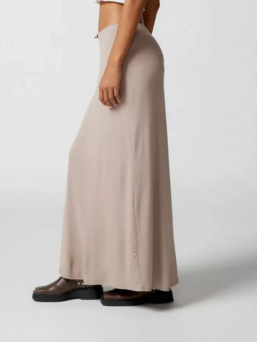 Versatile Elastic Waist Loose Skirt