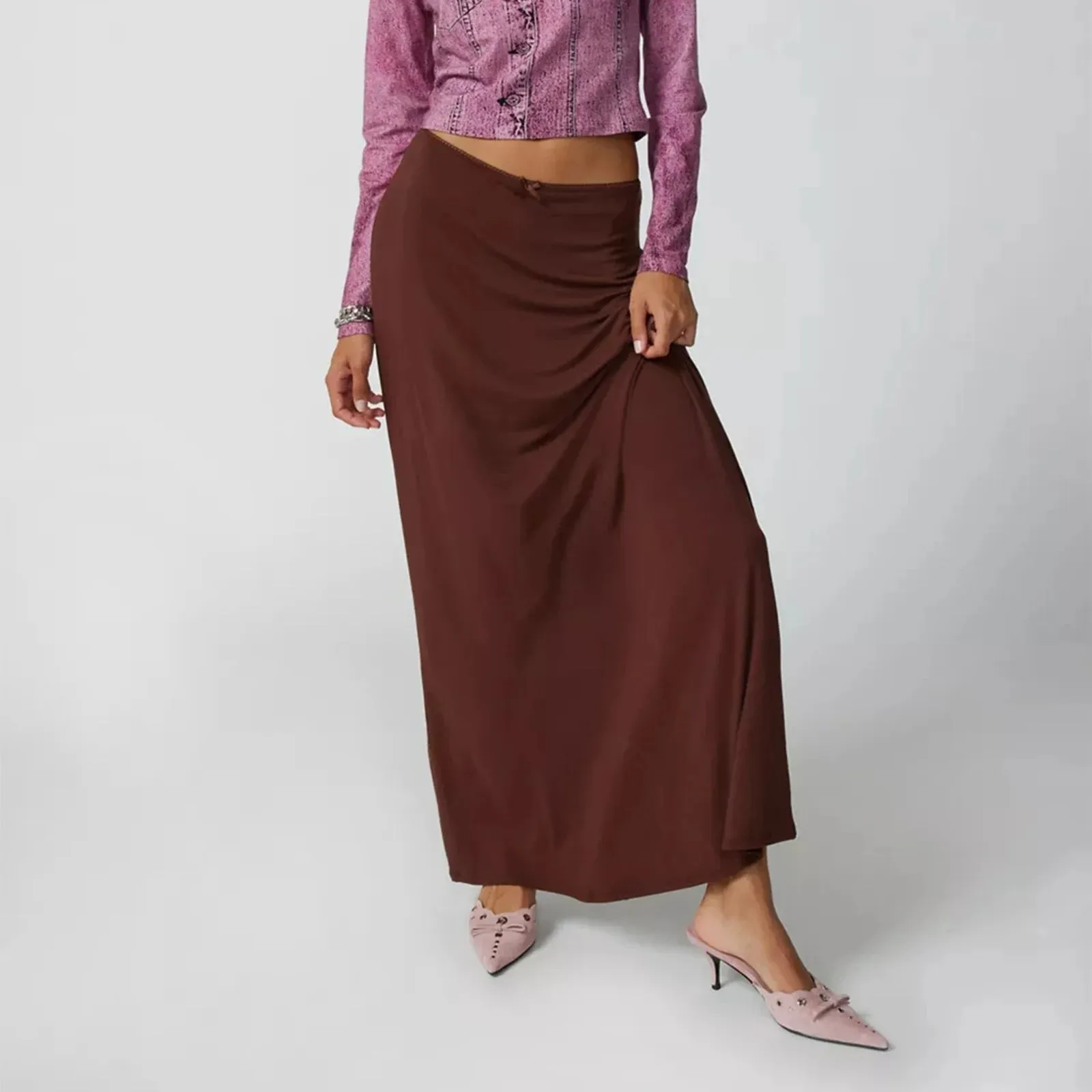 Versatile Elastic Waist Loose Skirt