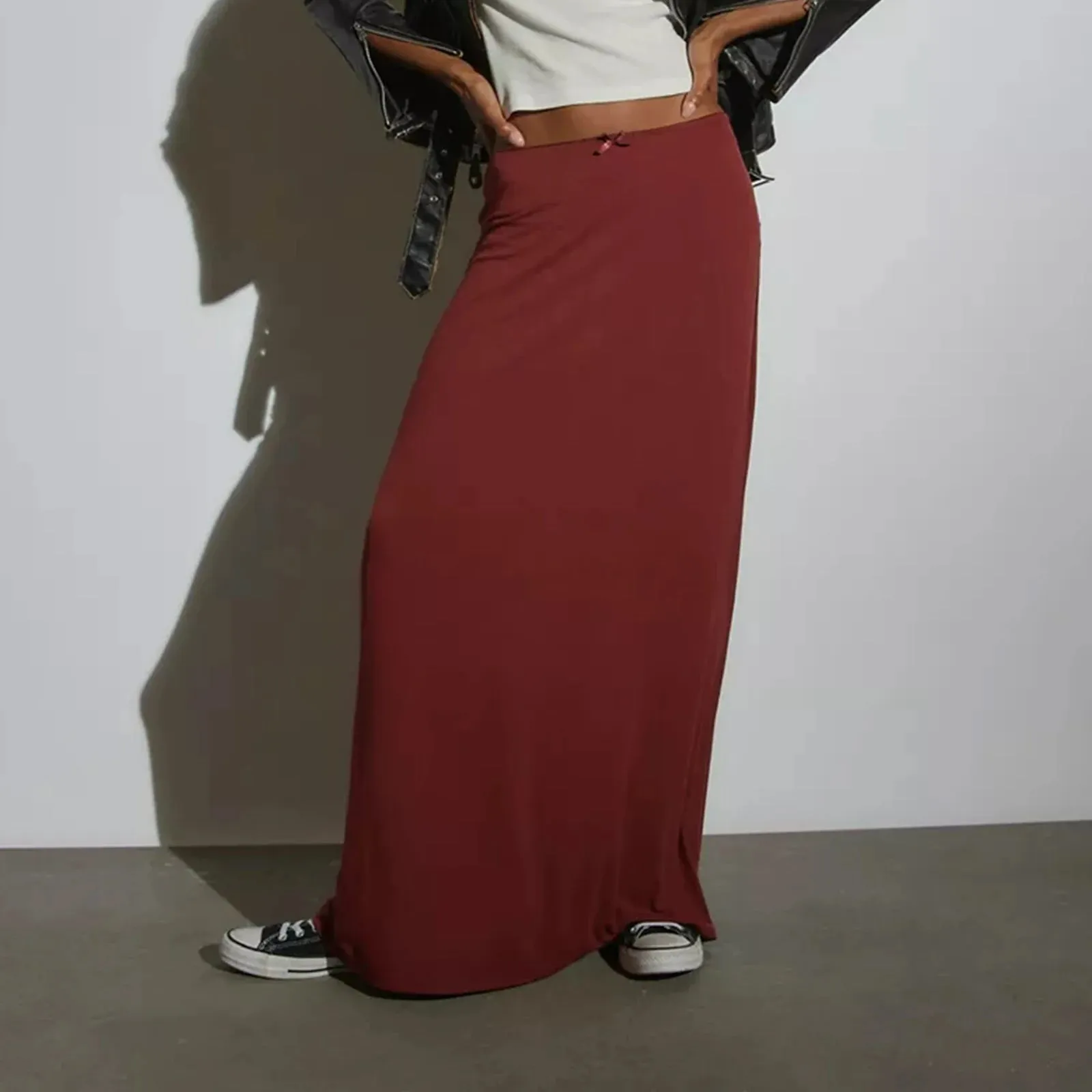 Versatile Elastic Waist Loose Skirt