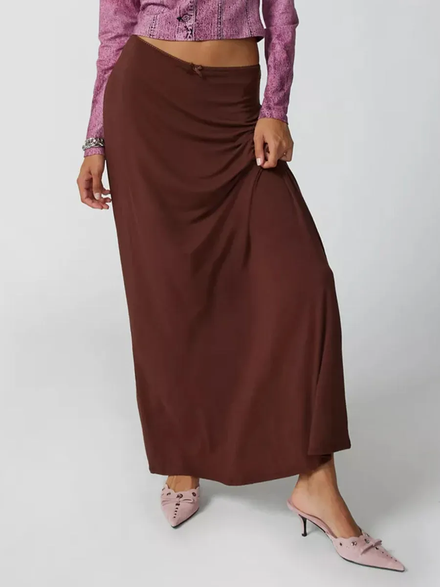 Versatile Elastic Waist Loose Skirt