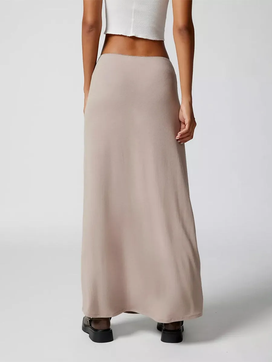 Versatile Elastic Waist Loose Skirt
