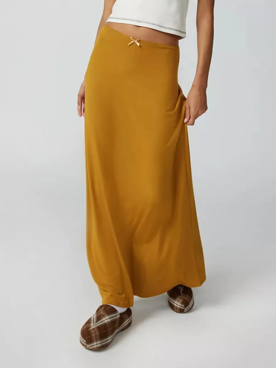 Versatile Elastic Waist Loose Skirt