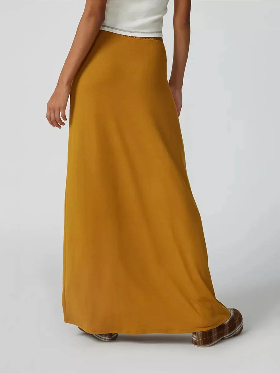 Versatile Elastic Waist Loose Skirt