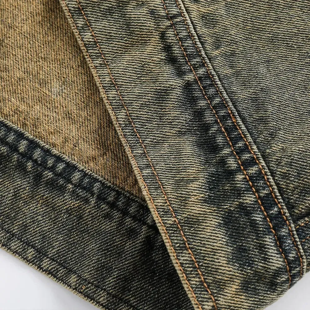 Vintage Y2K Jacket with Classic Collar and One-Button Closure