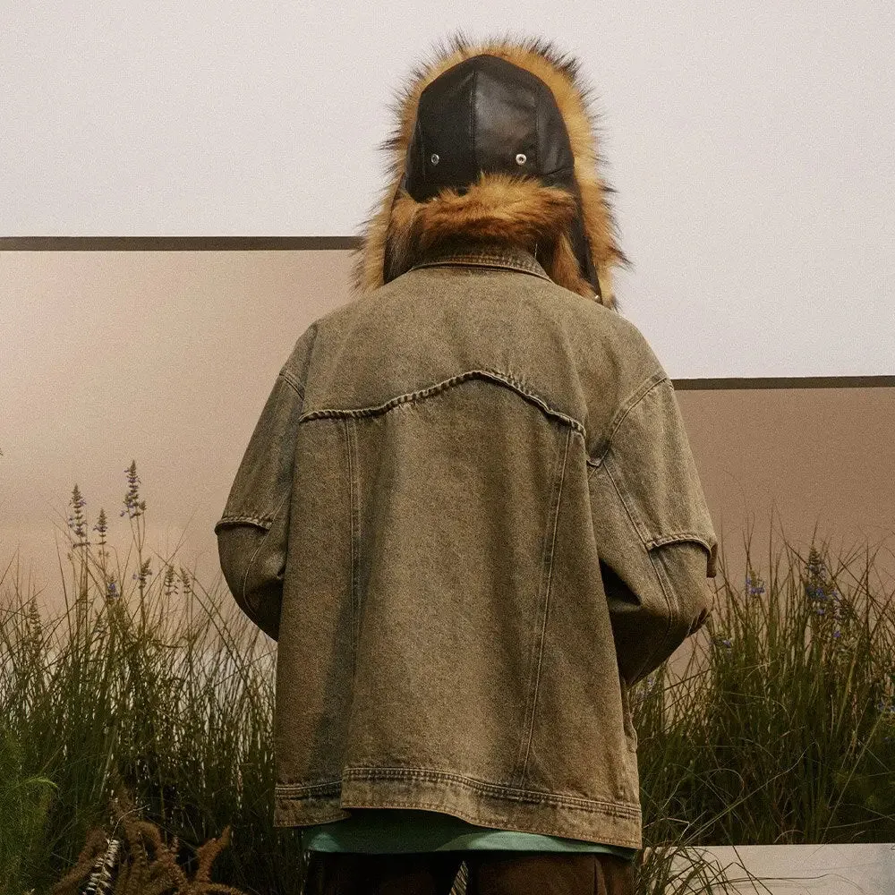 Vintage Y2K Jacket with Classic Collar and One-Button Closure