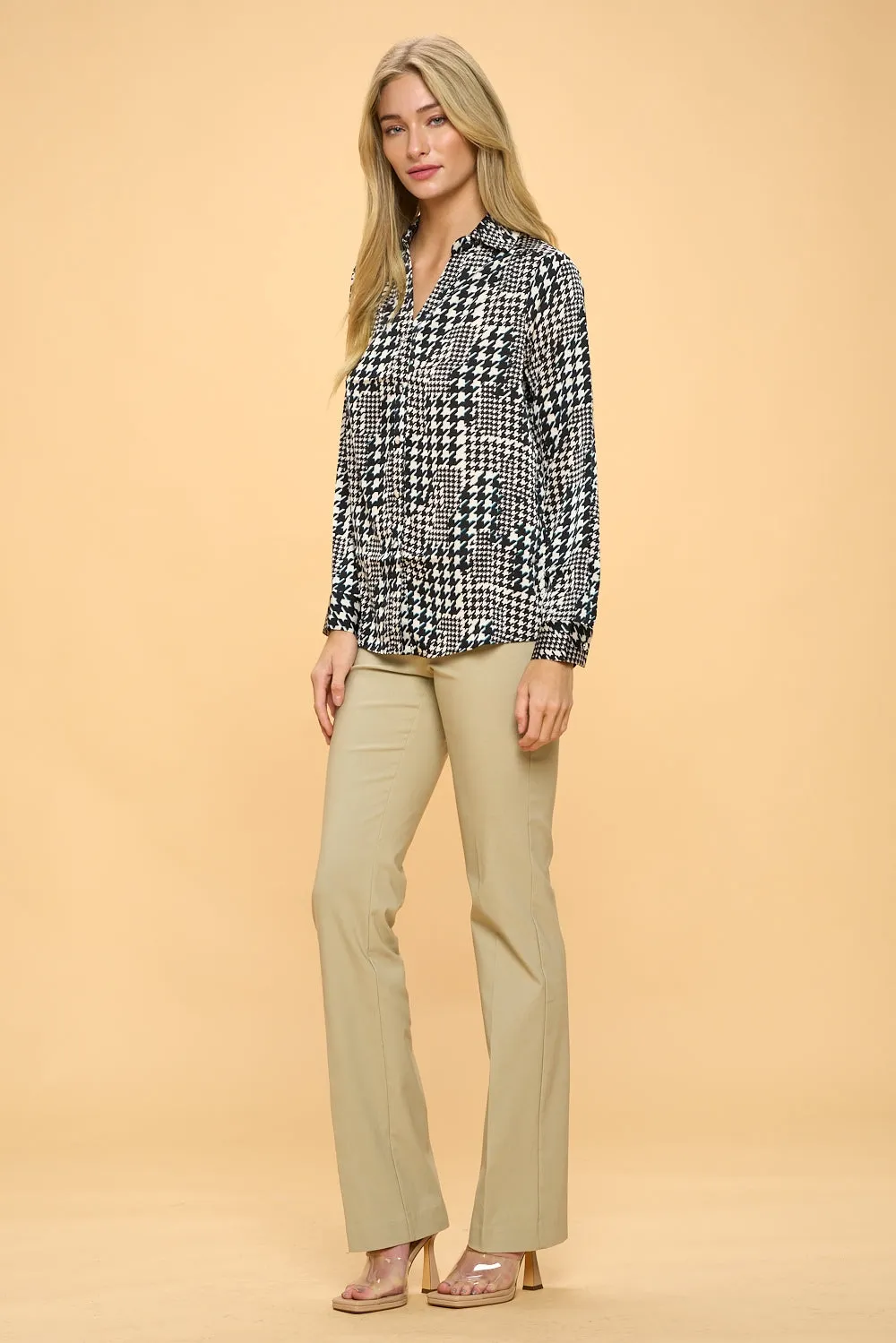 WEEKENDER PRINTED BUTTIN FRONT SHIRT BLOUSE