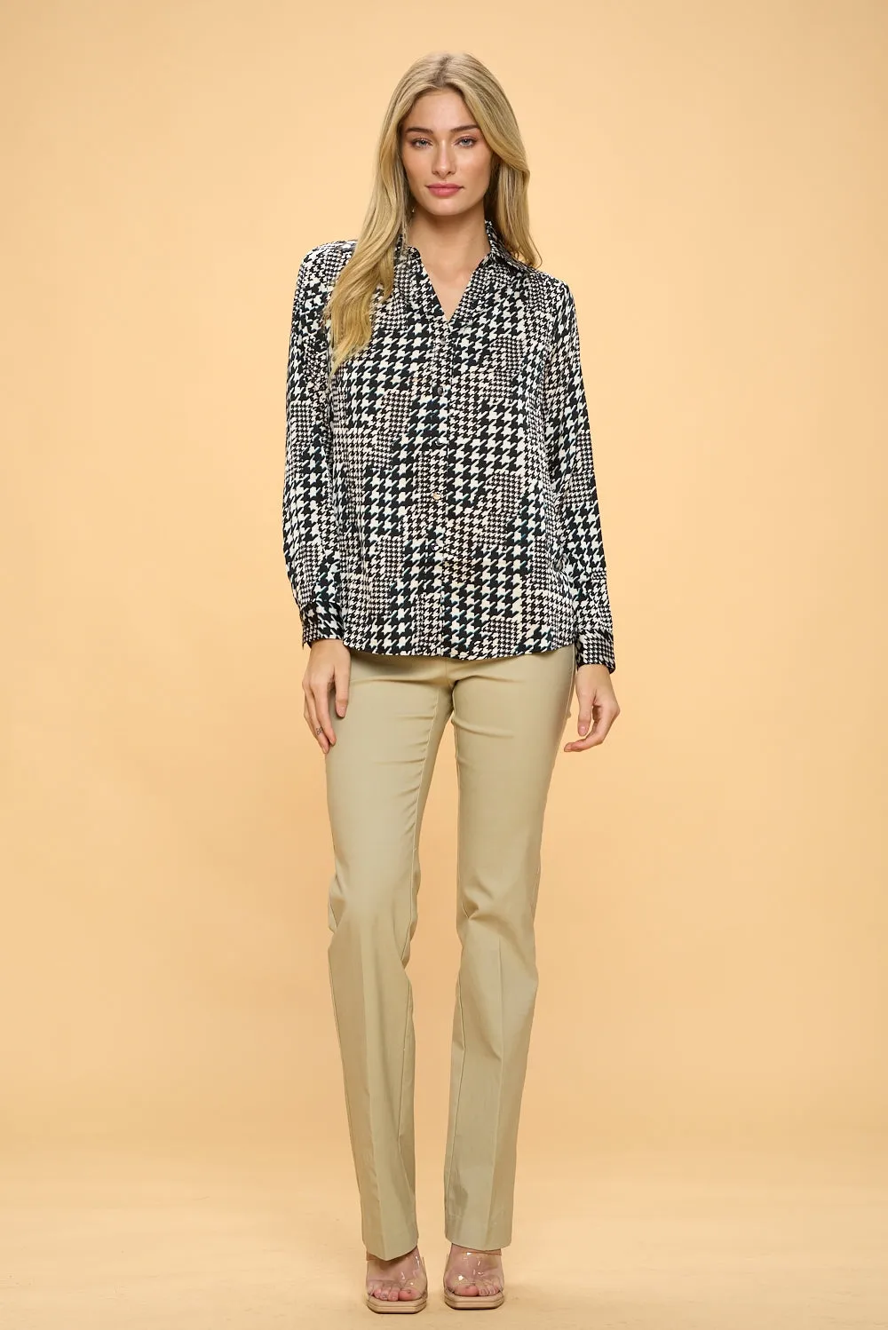 WEEKENDER PRINTED BUTTIN FRONT SHIRT BLOUSE