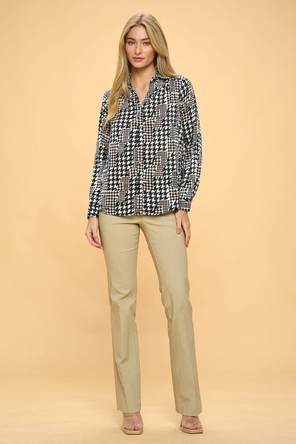 WEEKENDER PRINTED BUTTIN FRONT SHIRT BLOUSE