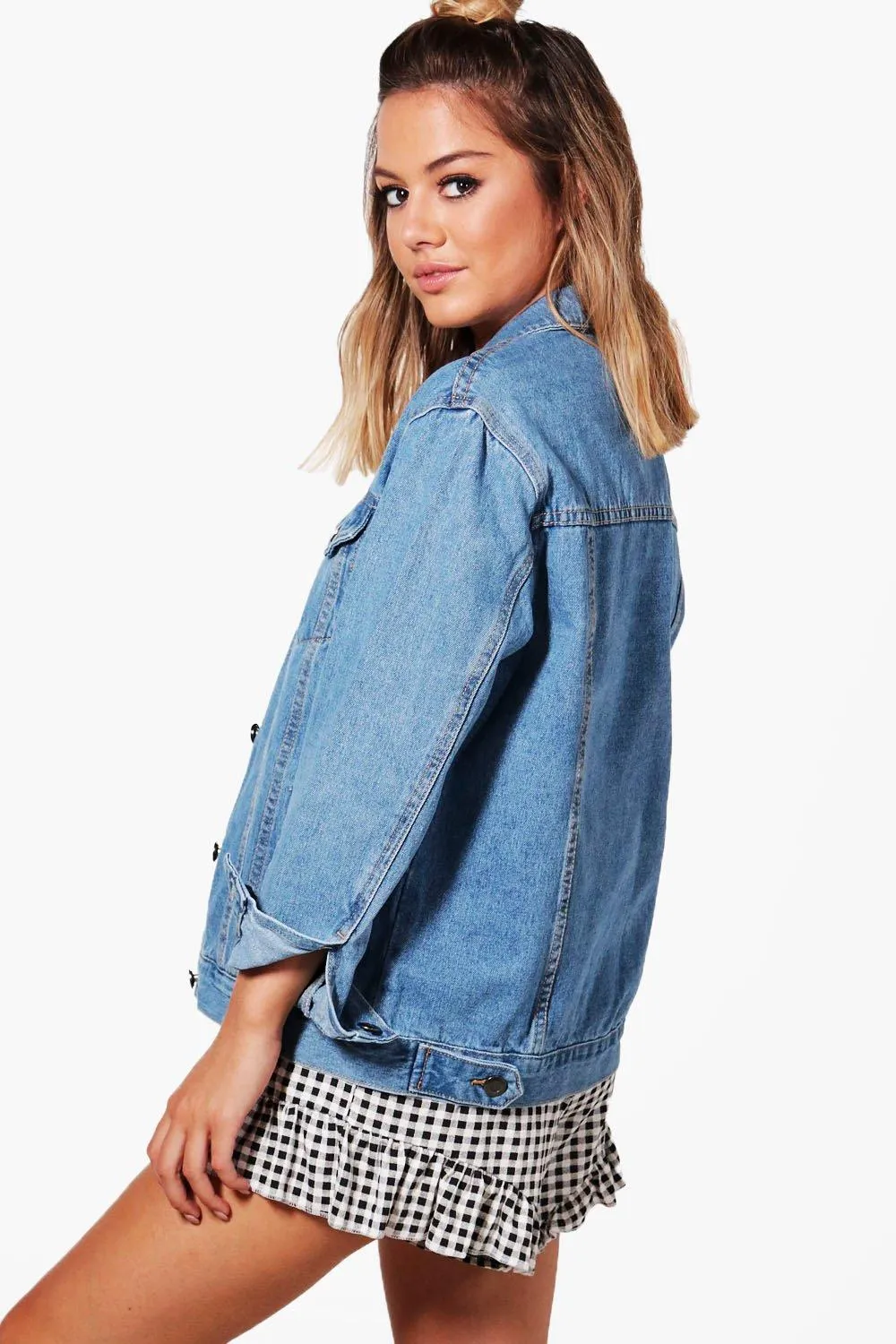 Women Blue Solid Jacket