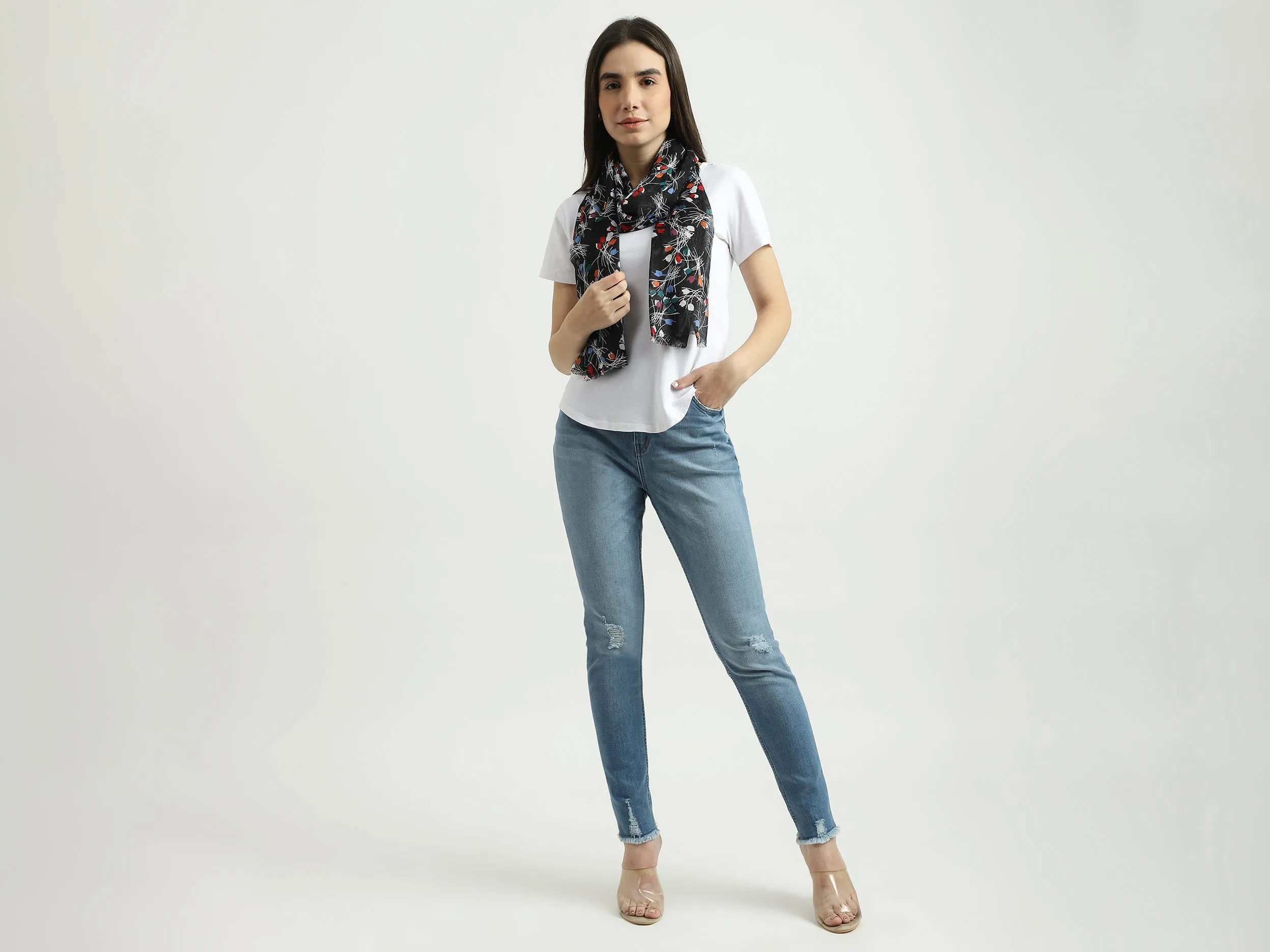 Women Floral Scarf