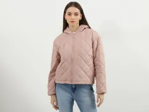 Women Quilted Hooded Neck Jacket