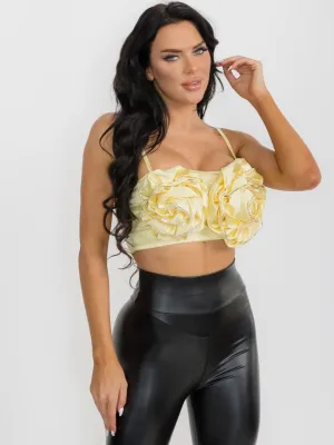 WOMEN'S SLEEVELESS FLOWER DETAILED BRALETTE