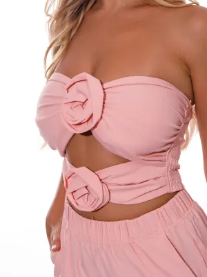 WOMEN'S SLEEVELESS SMOCK CUT OUT TUBE TOP