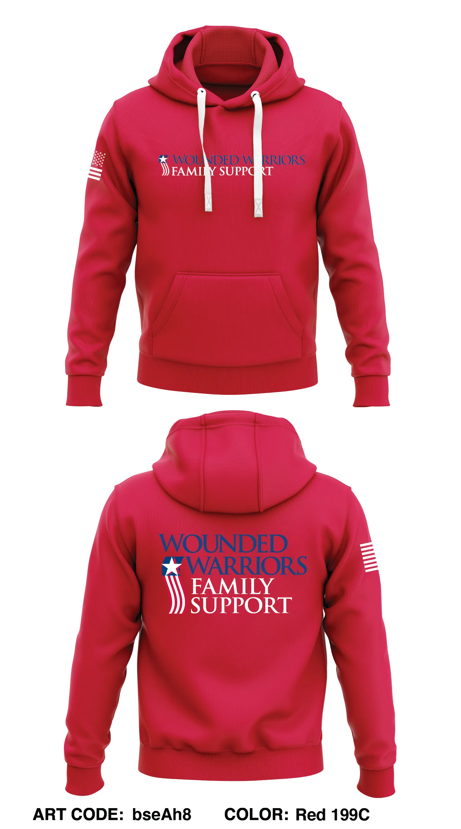 Wounded Warriors Family Support Store 1  Core Men's Hooded Performance Sweatshirt - bseAh8