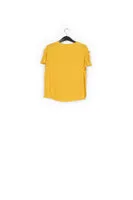 Yellow ruffled short-sleeve top