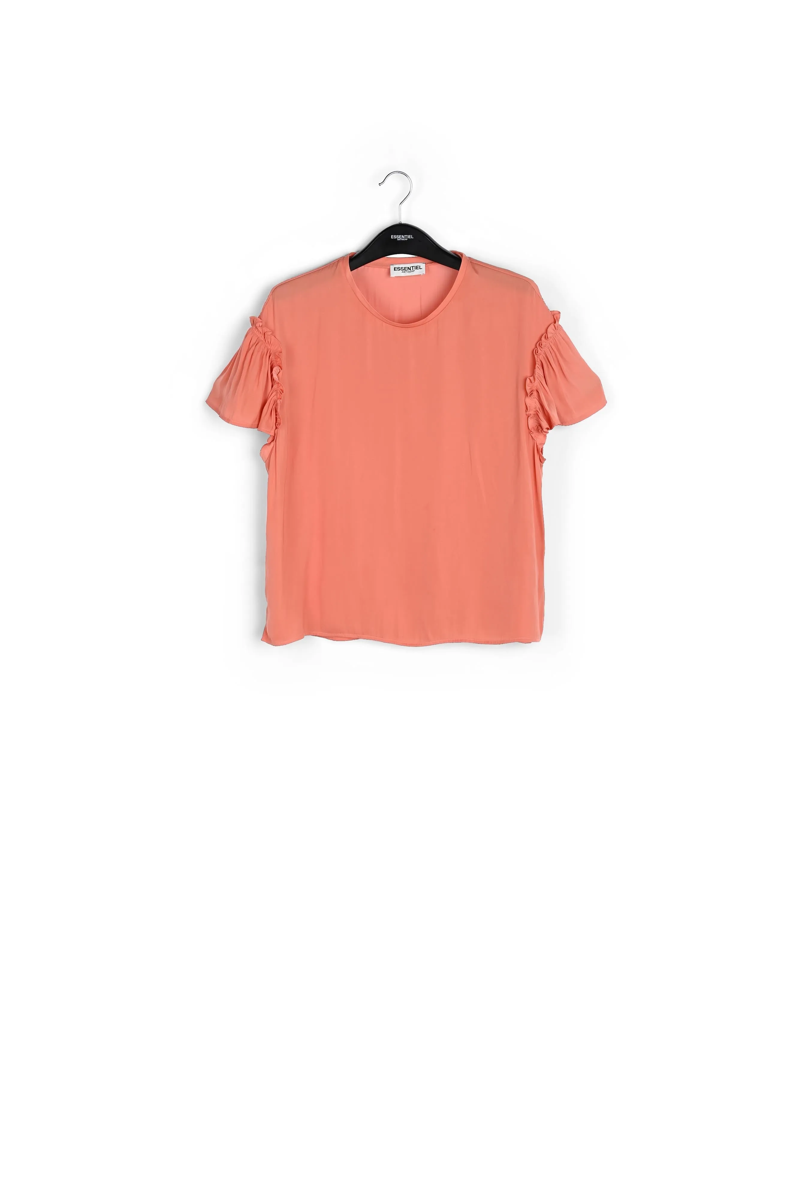 Yellow ruffled short-sleeve top