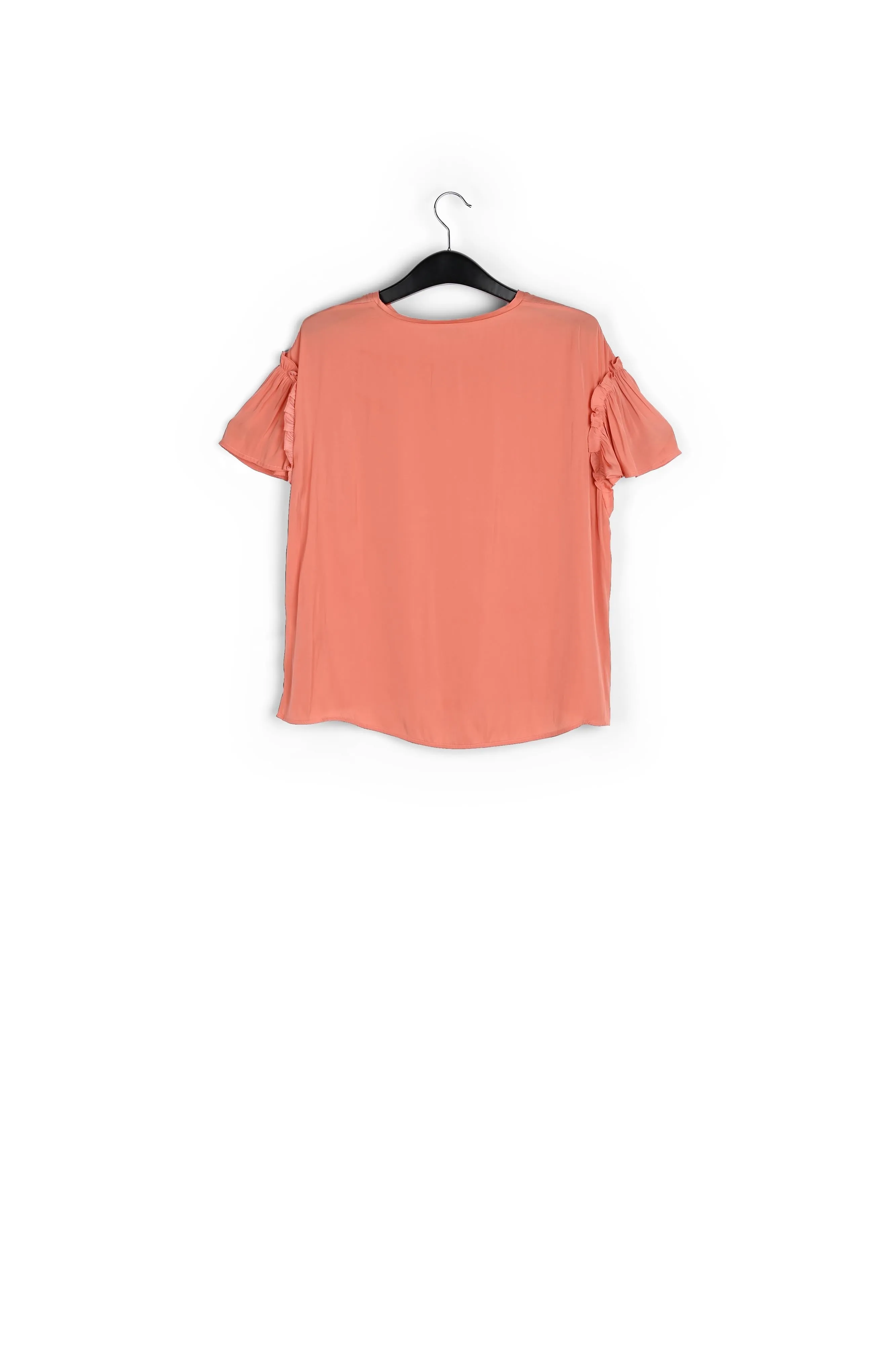 Yellow ruffled short-sleeve top